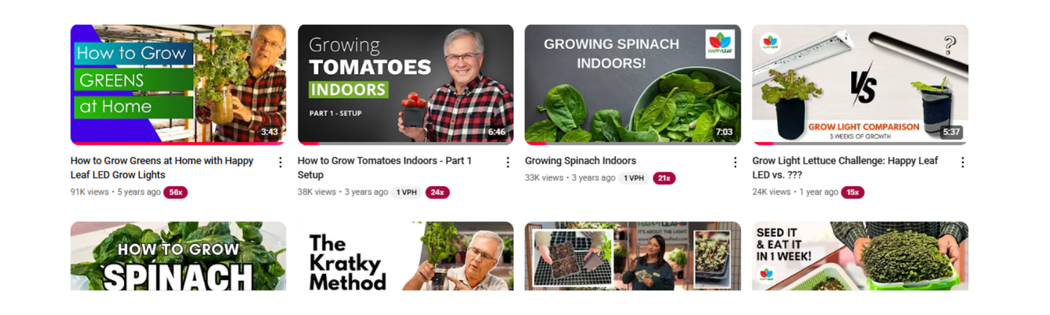 Collection of gardening tutorials with various topics on a banner.