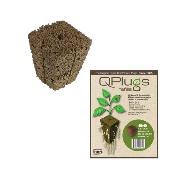 Garden grow plug with QPlugs refills packaging on a white background